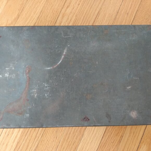 Antique 1800s Biscuit Tin Christie's Zephyr Cream Sodas Rusty Shabby Box Vintage - Picture 9 of 14